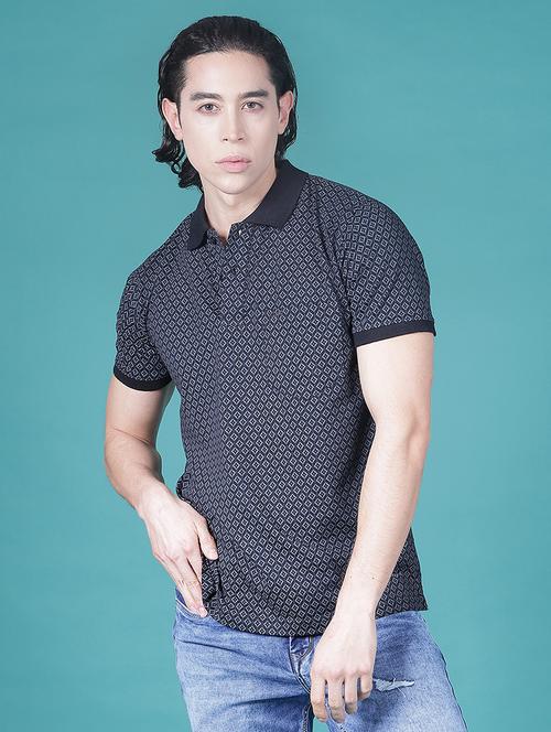 men printed short sleeve regular fit polo t-shirt - 21998968 - Very Small Image - 1