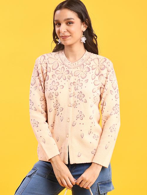 women self design long sleeve cardigan - 21999217 - Very Small Image - 1