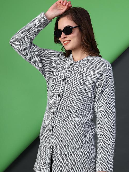 women self designed long sleeve cardigan - 21999381 - Very Small Image - 1