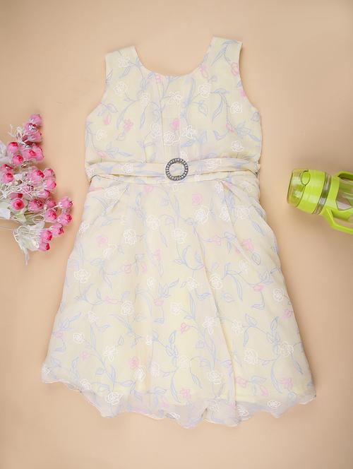 yellow cotton fit & flare dress - 21999643 - Very Small Image - 1