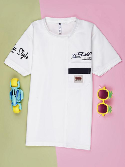 boys printed round neck t-shirt  - 21999761 - Very Small Image - 1