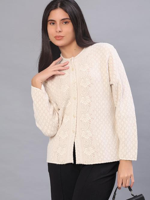 women self design long sleeve cardigan - 21999814 - Very Small Image - 1