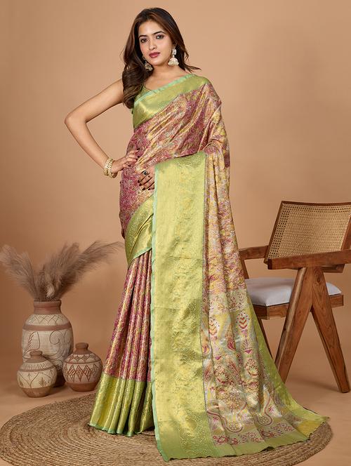 women self design kanjivaram saree with blouse - 21999984 - Very Small Image - 1