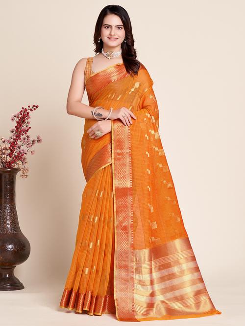 women self design bordered saree with blouse - 22000090 - Very Small Image - 1