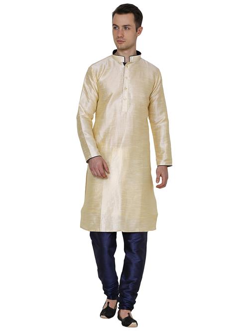 men solid long sleeve kurta and churidar set - 22000665 - Very Small Image - 1