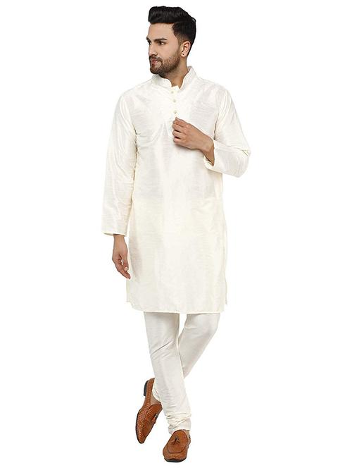 men solid long sleeve kurta and pyjama set - 22000870 - Very Small Image - 1