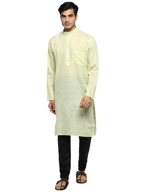men solid mandarin neck kurta pyjama ethnic wear set - 22000989 - Very Small Image - 1