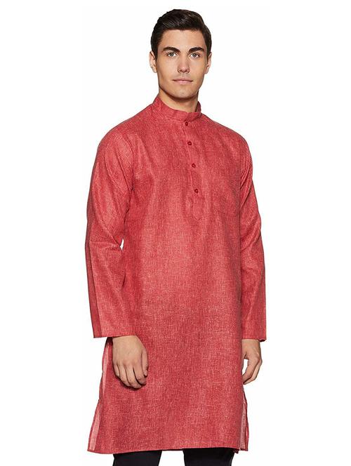 men solid mandarin neck long sleeve kurta - 22001028 - Very Small Image - 1