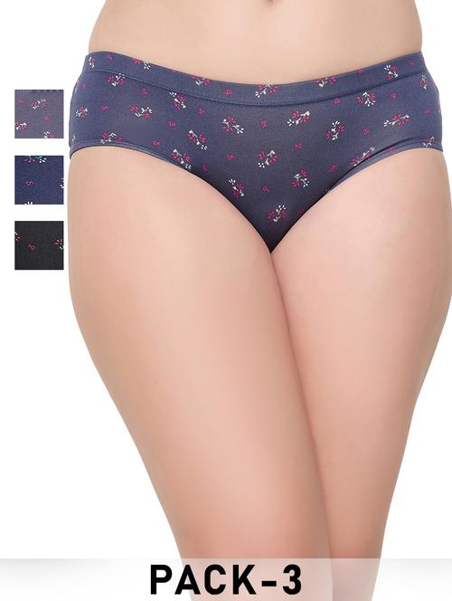 Women Pack Of 3 Printed Bikni Panty - 22003078 - Very Small Image - 1