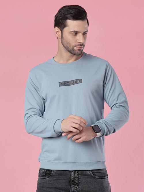 men chest print long sleeve sweatshirt - 22003222 - Very Small Image - 1