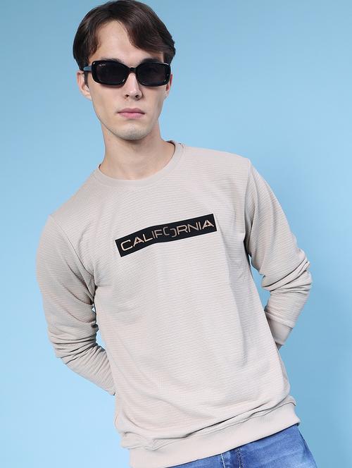men chest print long sleeve regualr fit sweatshirt - 22003298 - Very Small Image - 1