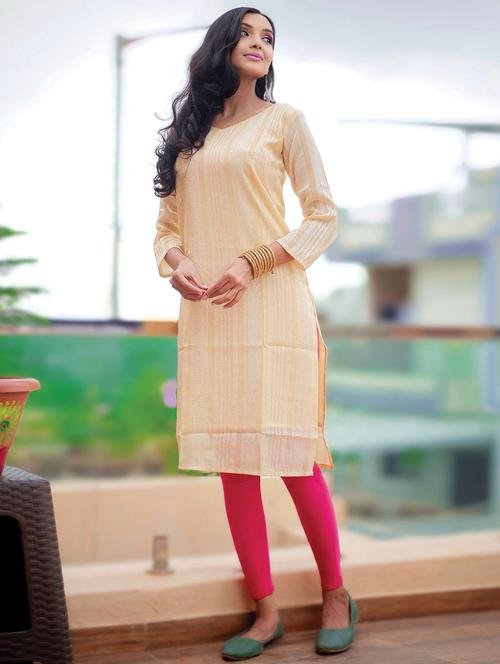 women self design three quarter sleeve straight kurta - 22003722 - Very Small Image - 1