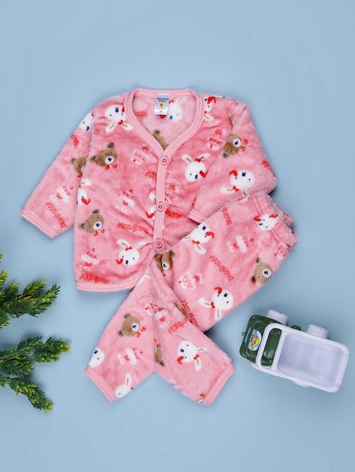 girls printed winterwear full length set - 22004332 - Very Small Image - 1