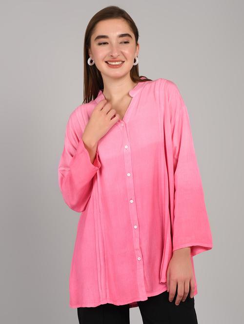 women ombre print long sleeve shirt - 22004461 - Very Small Image - 1