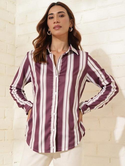 multi colored satin regular shirt - 22004479 - Very Small Image - 1