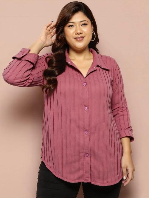 pink georgette regular shirt - 22004492 - Very Small Image - 1