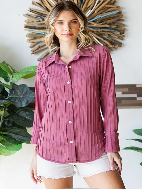 pink georgette regular shirt - 22004495 - Very Small Image - 1