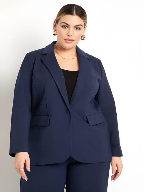 women plus size single breasted blazer - 22004553 - Very Small Image - 1