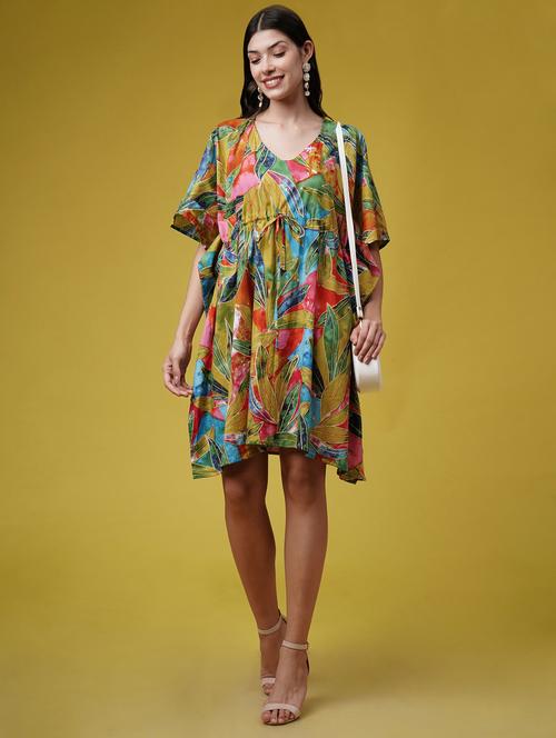 women printed kimono sleeve kaftan dresses  - 22004561 - Very Small Image - 1