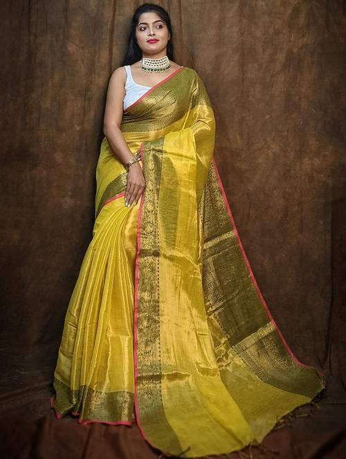 women solid with bordered saree - 22004985 - Very Small Image - 1