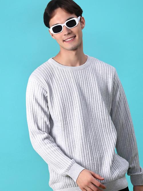 men self design long sleeve regular fit pullover  - 22005418 - Very Small Image - 1