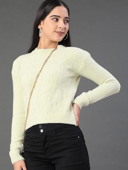 women self designed long sleeve pullover - 22006786 - Very Small Image - 1