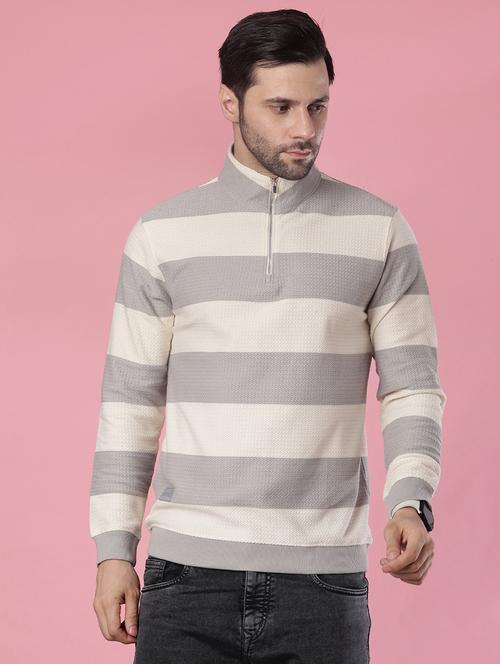men striped long sleeve regular fit sweatshirt - 22006817 - Very Small Image - 1