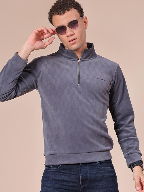 men self design long sleeve regular fit sweatshirt - 22008209 - Very Small Image - 1