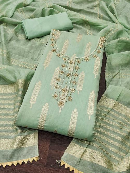 women self design embroidered unstitched suit set - 22008741 - Very Small Image - 1