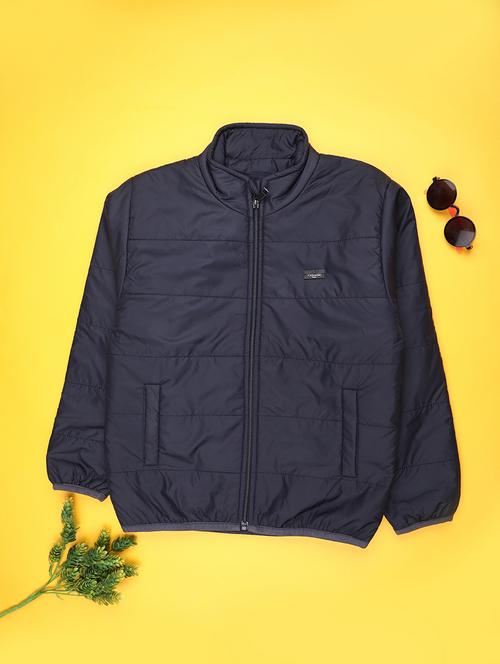 boys solid long sleeve quilted jacket - 22008815 - Very Small Image - 1