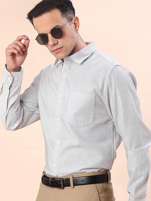 Men Printed Collared Long Sleeve Regular Fit Shirt - 22009035 - Very Small Image - 1