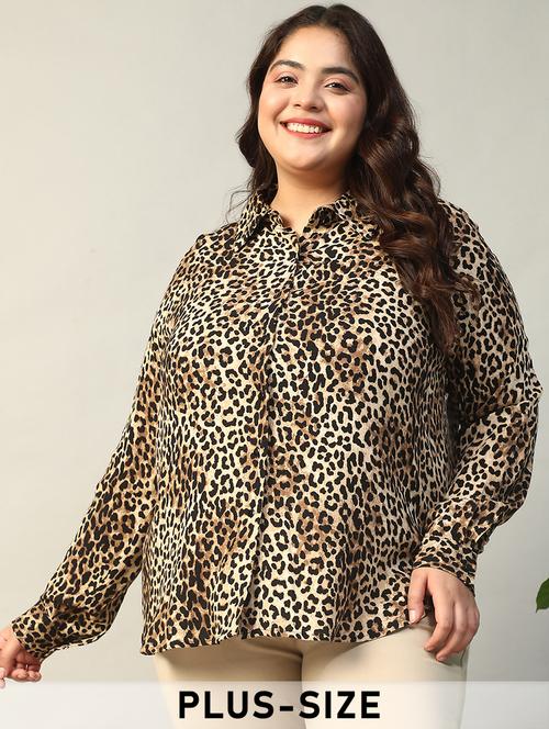women plus size animal print short sleeve shirt - 22009244 - Very Small Image - 1