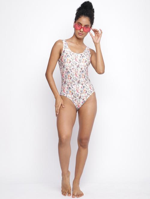 women floral print sleeveless monokini - 22009429 - Very Small Image - 1