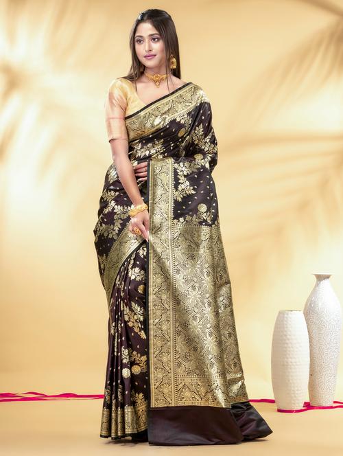 women self design banarasi saree with blouse - 22011340 - Very Small Image - 1