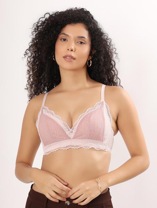 women color block lightly padded plunge bra - 22011355 - Very Small Image - 1