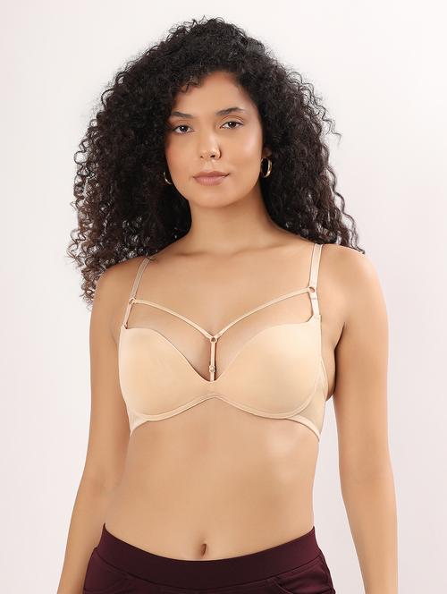 women solid lightly padded push up bra - 22011358 - Very Small Image - 1