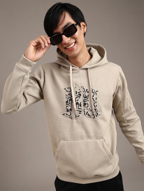 men printed long sleeve hooded sweatshirt - 22011680 - Very Small Image - 1