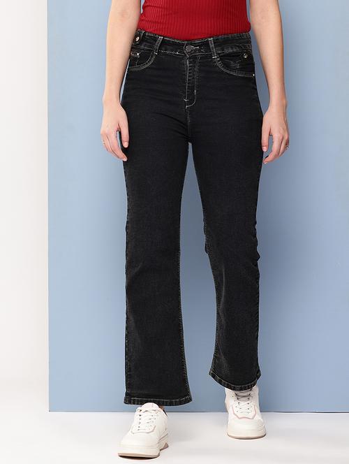 women solid mid rise bootcut jean - 22012647 - Very Small Image - 1