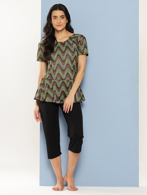 women printed round neck swimsuit  - 22012822 - Very Small Image - 1