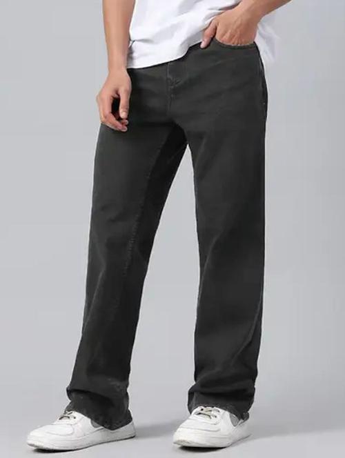 men grey plain mid rise relaxed fit jeans - 22012906 - Very Small Image - 1