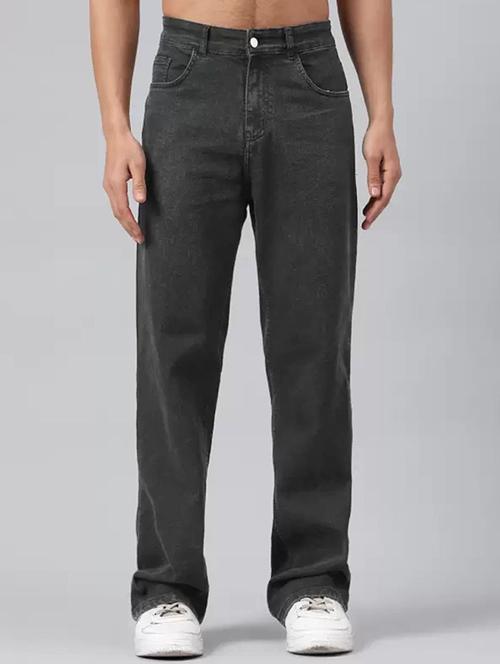 men grey plain mid rise relaxed fit jeans - 22012913 - Very Small Image - 1