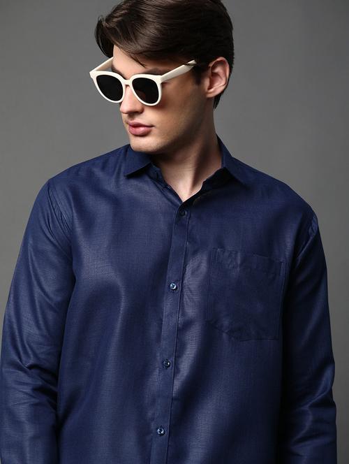 men solid long sleeve regular fit casual shirt - 22012966 - Very Small Image - 1