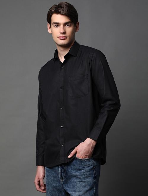 men solid long sleeve regular fit casual shirt - 22012968 - Very Small Image - 1