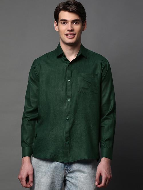 men solid long sleeve regular fit casual shirt - 22013006 - Very Small Image - 1
