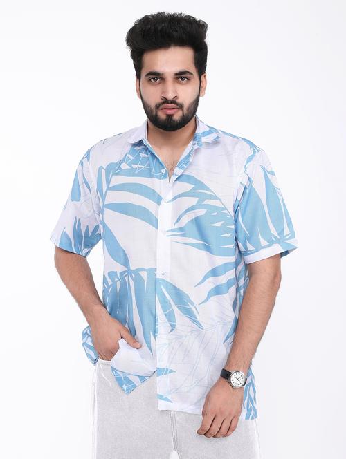 men printed short sleeve oversized casual shirt - 22013135 - Very Small Image - 1