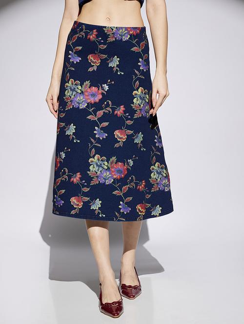 women floral print mid rise  a-line skirt - 22013354 - Very Small Image - 1
