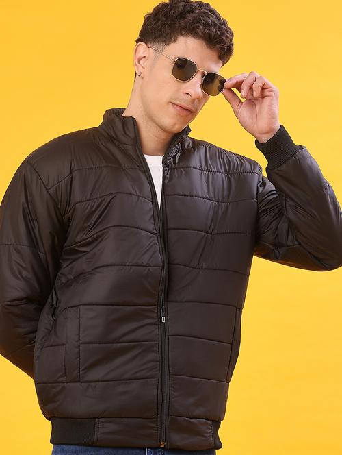 men solid long sleeve puffer jacket - 22013969 - Very Small Image - 1