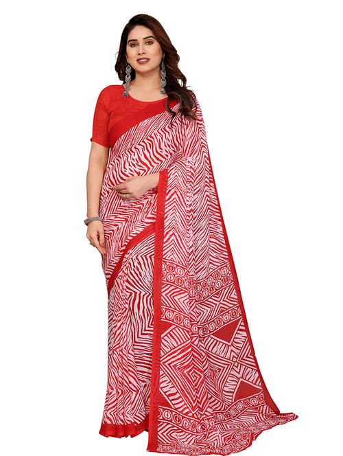 women printed casual wear saree with blouse - 22014729 - Very Small Image - 1