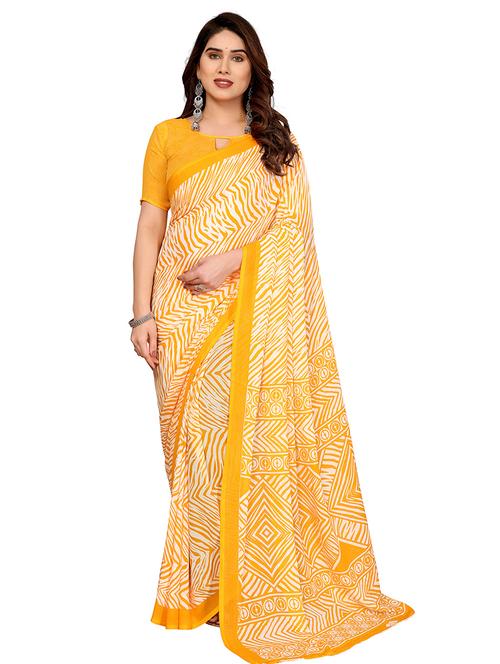 women printed casual wear saree with blouse - 22014730 - Very Small Image - 1