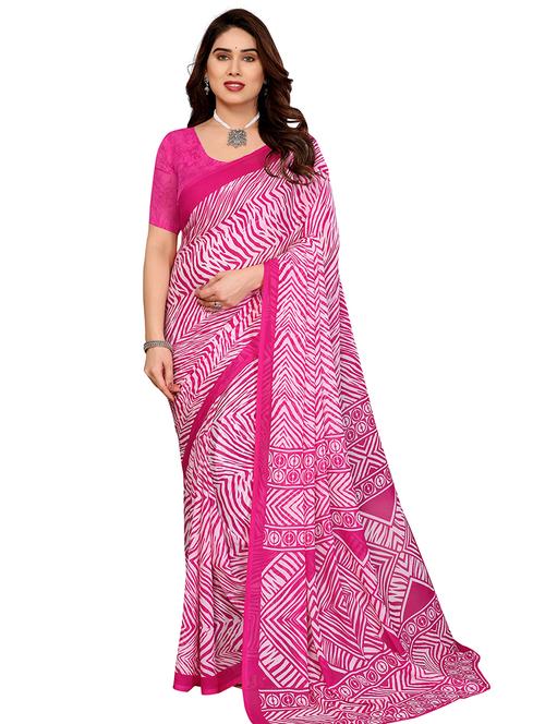 women printed casual wear saree with blouse - 22014731 - Very Small Image - 1